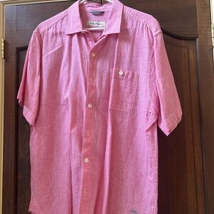 Tommy Bahama Pink Casual Button Down Shirt Large. Nwt